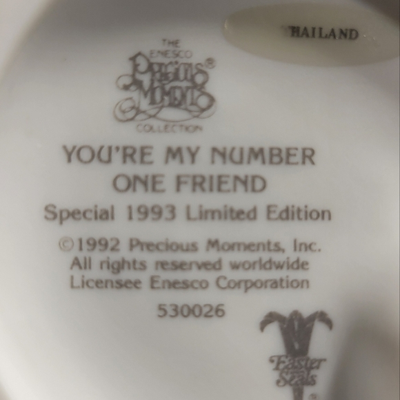 Precious Moments You're my Number One Fan - Picture 3 of 3